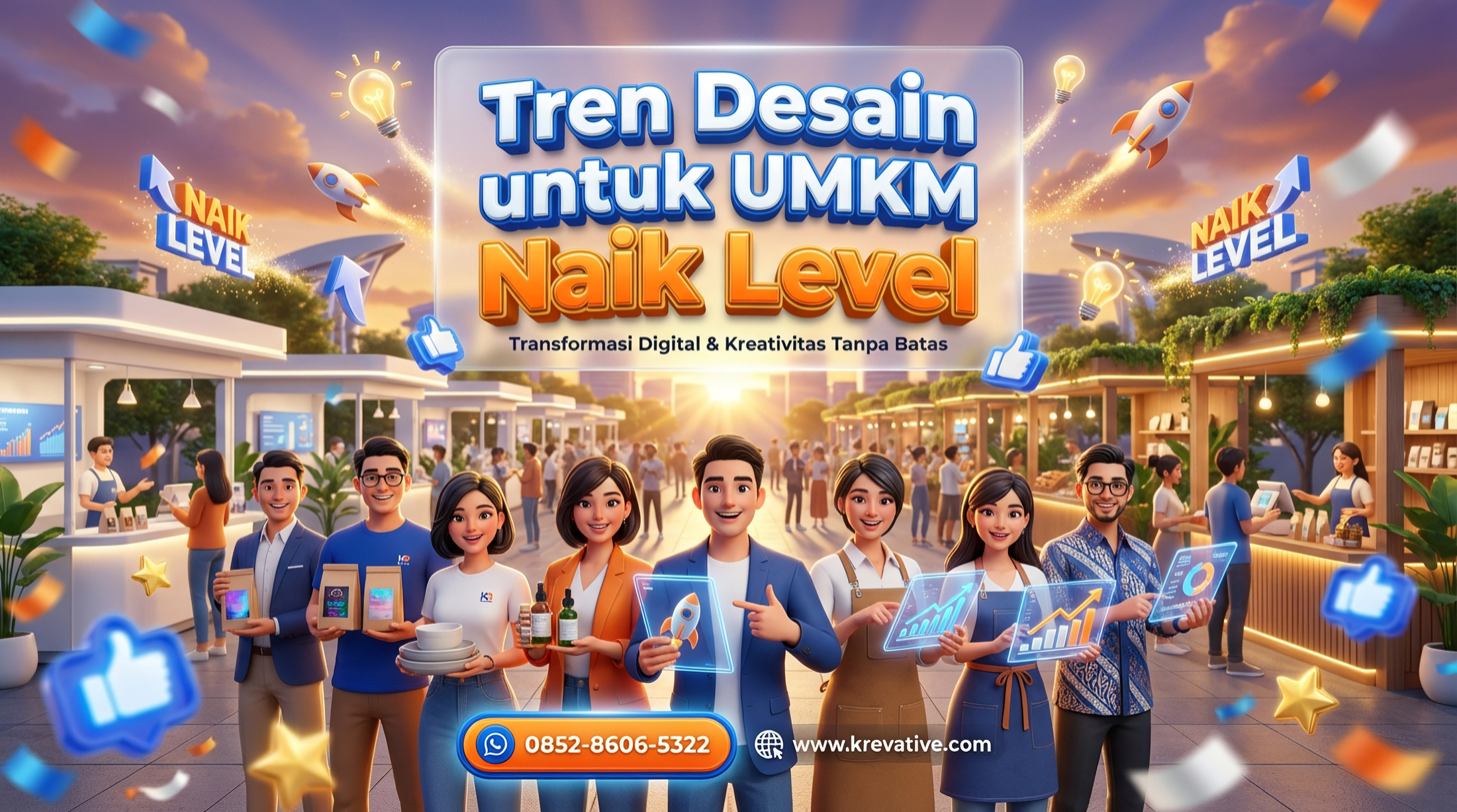 Banner promosi jasa desain grafis UMKM